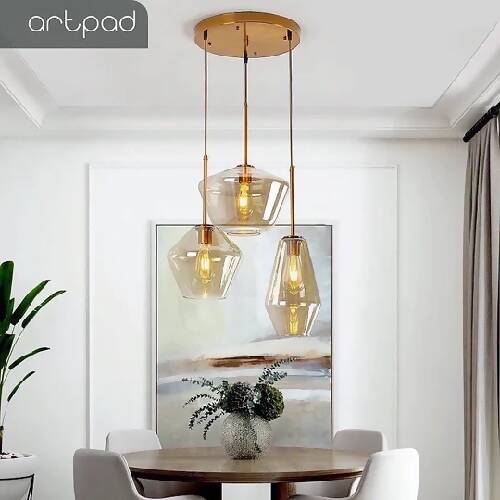 3 in 1 Amber Chanderlier