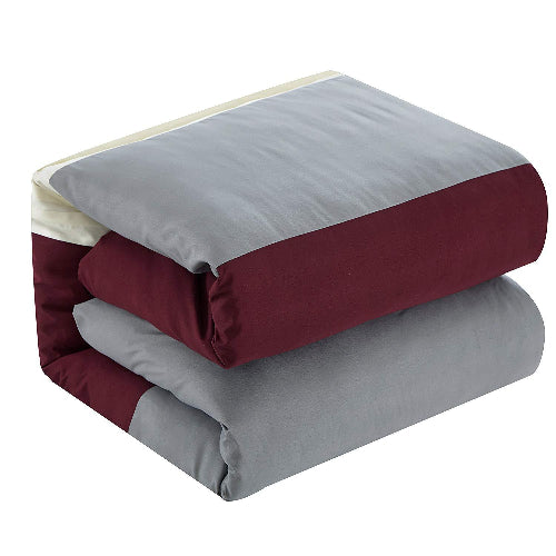 8pc Bedding Set with Duvet Covers & 4 Pillowcases - Burgundy @HOG - Home Office Garden Online Marketplace