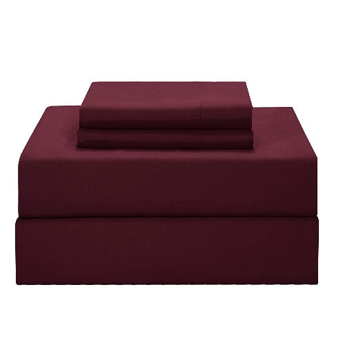 8pc Bedding Set with Duvet Covers & 4 Pillowcases - Burgundy @HOG - Home Office Garden Online Marketplace