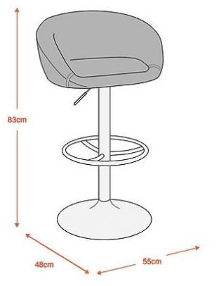 Apollo Upholstered Black Gas Lift Bar Stool @HOG - Home Office Garden Online Marketplace