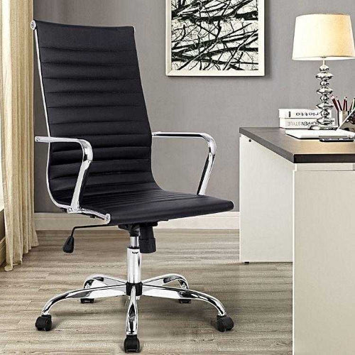 Blaze Black & Chrome High Back Executive Office Chair - LK248A @HOG - Home Office Garden Online Marketplace