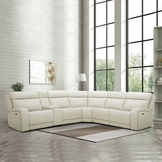 Gearhart Leather Power Reclining Sectional Chair With Power Headrests - 6pieces Home Office Garden | HOG-HomeOfficeGarden | online marketplace
