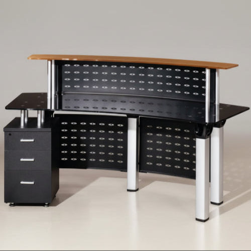 HOG Glass Reception Desk - 2 Meter @HOG - Home Office Garden Online Marketplace