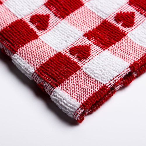 Heart Tea Towel - Red @HOG - Home Office Garden Online Marketplace
