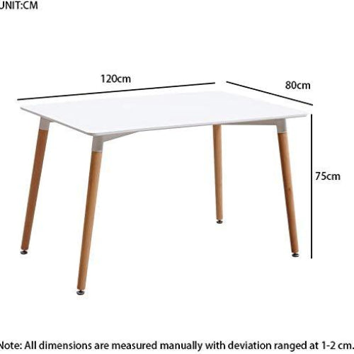 KOSY KOALA White Wood Style Rectangular Wooden Dining Table and 4 Chairs Set @HOG - Home Office Garden Online Marketplace