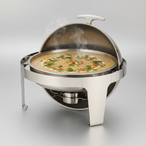 Linsan 6 Litre Chaffing Dish Round Rolltop @HOG - Home Office Garden Online Marketplace