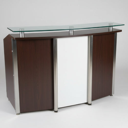 Modern Glass Top Reception Table - 1.6m @HOG - Home Office Garden Online Marketplace