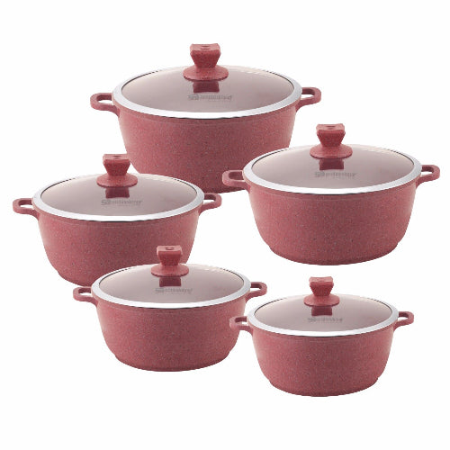 Nea Marbell 5pc Stockpot Set – Rossa (6759) @HOG - Home Office Garden Online Marketplace