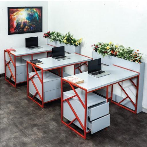 Trepiz 4 Man Workstation Office Desk @HOG - Home Office Garden Online Marketplace