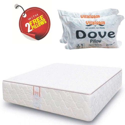 Vita Supreme Mattress + Free Pillows 75inch X 84inch X 8inch (6ft X 7ft X 8inch). @HOG - Home Office Garden Online Marketplace