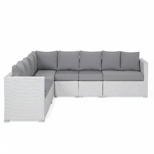 White Wicker Rattan Set 8 Seater. @HOG - Home Office Garden Online Marketplace