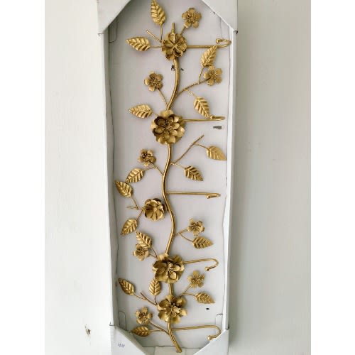 Golden Flower Wall Hanging Decor - Metal Art Wall Sculpture