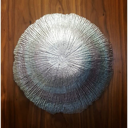 Hand Decorated Glitters Glazed Glass Bowl