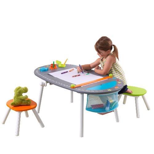 Kidkraft Chalkboard Art Table With Stools