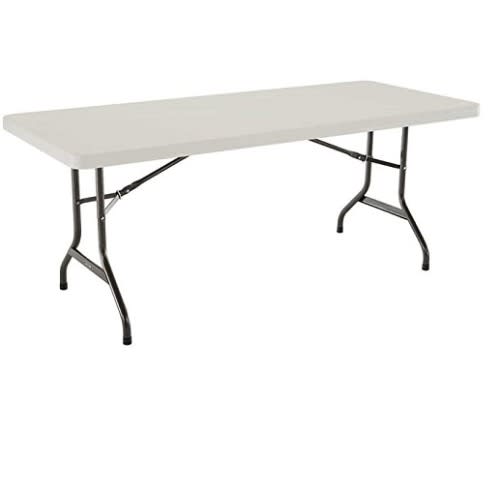 Lifetime Fold in half Utility Table 6 Feet, White