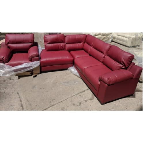 Saskia 4 Seater Corner Chairs & Single Armchair - Red
