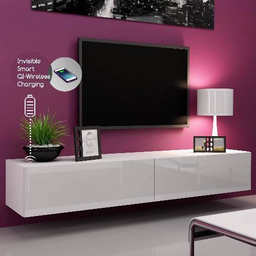 Smart Wireless Fast Charging Wall Mount TV Stand 2.0