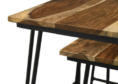 Steve Silver 3-piece Nesting Table with Hairpin Legs Natural and Black Home, Office, Garden online marketplace