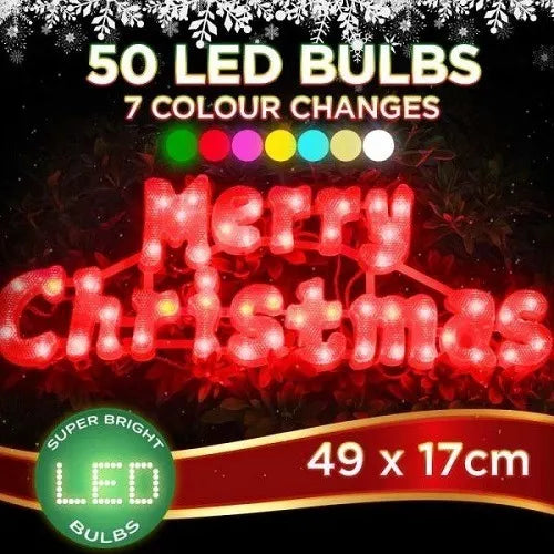 Led Colour Change Christmas Sign