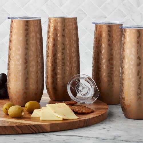 Member's Mark Stainless Steel Insulated Flute Tumblers with Lids - 4 Pack - 14oz.
