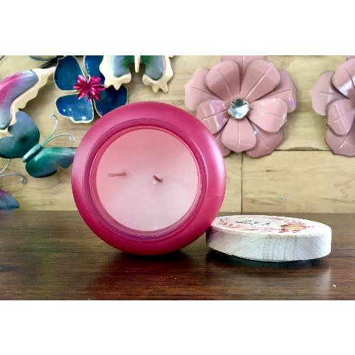 De Blossom Le Chandelle 2-Wick Frosted Bell Jar Cinnamon Spiced Apple Scented Candle - 16oz - 454g