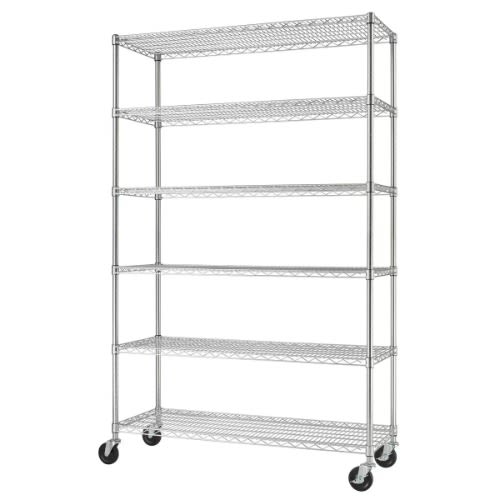 Trinity 48" (122cm) Ecostorage 6-tier Chrome Storage Unit With Casters  Home Office Garden | HOG-Home Office Garden | online marketplace