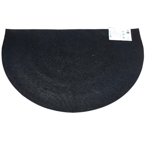 Apache Mills Heavy Duty Half Round Antimicrobial Scraper Mat - 24 X 39 - Charcoal