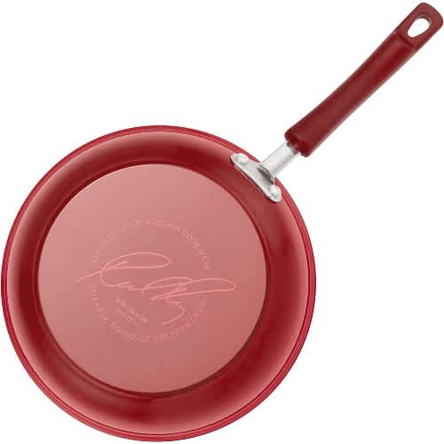 Rachael Ray Classic Brights 10-Piece Porcelain Enamel Nonstick Cookware Set