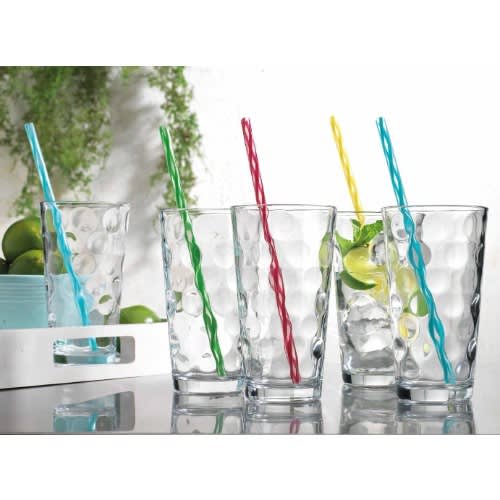 Home Essentials & Beyond Drinking Glasses [Set of 10] Highball Glass Cups