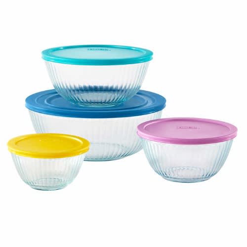 Pyrex Sculpted Mixing Bowl Set - 8-piece - Glass. Home Office Garden | HOG-HomeOfficeGarden | online marketplace