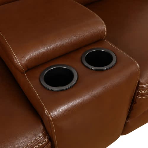 Oliver Leather 5 Seater Power Reclining Sofa with Power Headrests