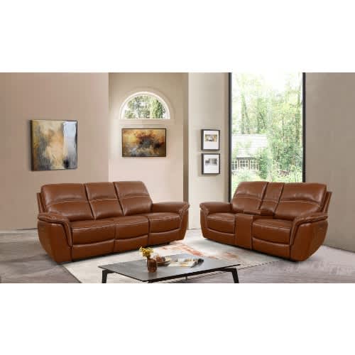 Oliver Leather 5 Seater Power Reclining Sofa with Power Headrests