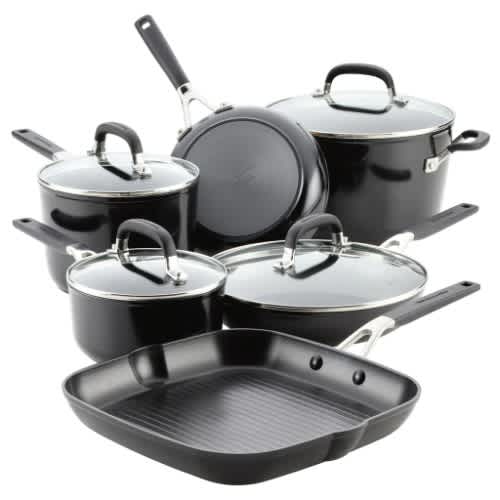 Kitchenaid Hard Anodized Nonstick Cookware Set - 10 pcs - Onyx Black