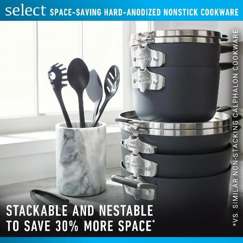 Calphalon Space-Saving Aquashield Nonstick 14-piece Cookware Set