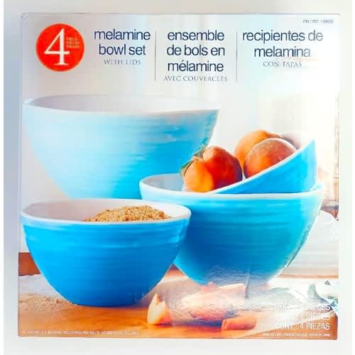 Pandex 4-pcs Melamine Mixing Bowl Set with Lids
