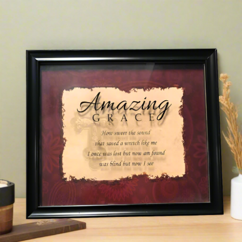 Amazing Grace Framed Wall Art for Living Room - Home Wall Decor