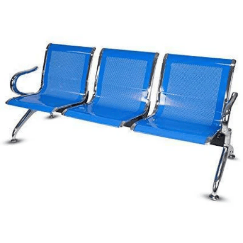 3 Seater Reception Metal Bench - Blue @HOG - Home Office Garden Online Marketplace