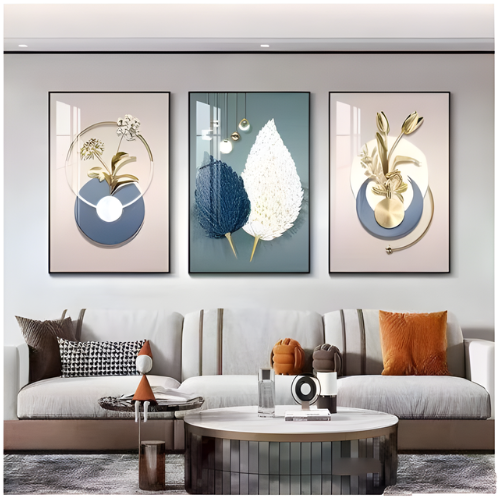 3pcs Crystal Acrylic Wall Frame Set 40 x 60 cm @HOG - Home, Office, Garden, Online Marketplace