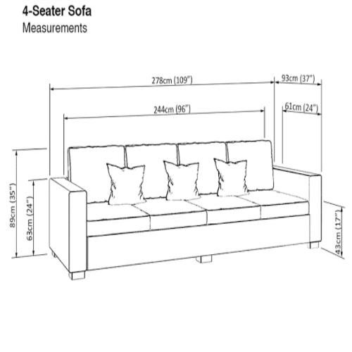 4 Seater Sofa @HOG - Home Office Garden Online Marketplace
