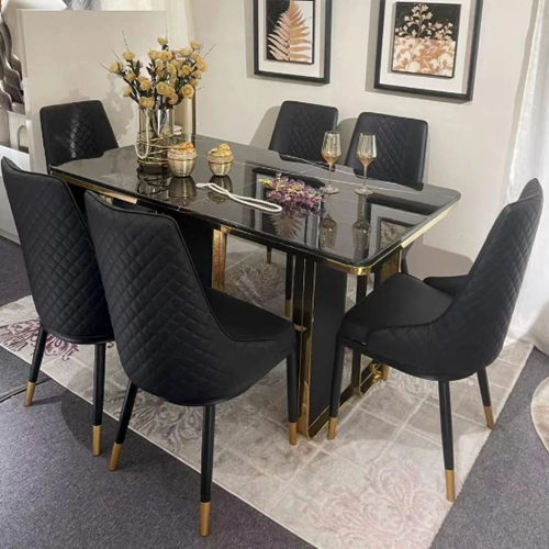 6 Seater Faux Marble Dining Set @HOG - Home Office Garden Online Marketplace