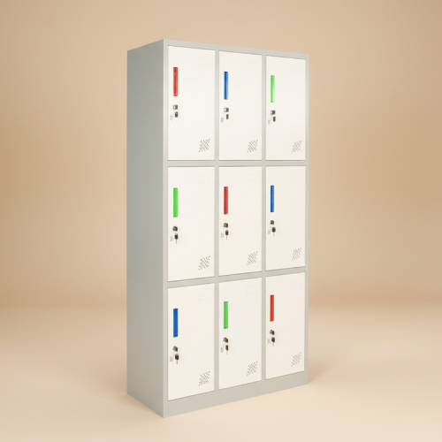9-Door Student Metal Locker. @HOG - Home, Office, Garden, Online Marketplace