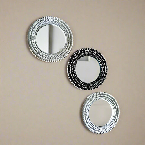 Art Mirror Decor - Set Of 3 - Silver. Home Office Garden | HOG-HomeOfficeGarden | online marketplace