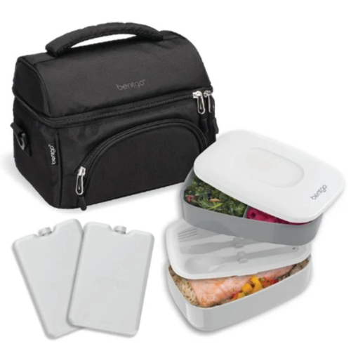 Bentgo 4-piece Deluxe Set With Insulated Lunch Bag With Ice Packs, Black @HOG - Home, Office, Garden, Online Marketplace
