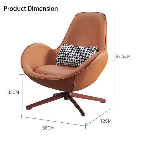 Dario Luxury Egg Shell Leather Armchair. @HOG - Home Office Garden Online Marketplace