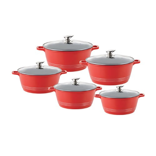 Durane 5pc Stockpot Set - Red @HOG - Home Office Garden Online Marketplace
