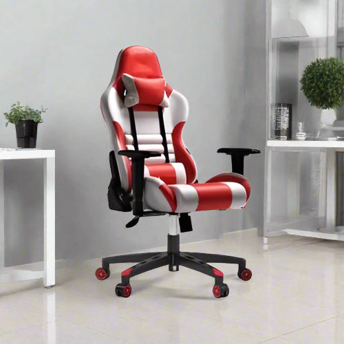 Ergonomic Gaming Chair White and Red @HOG - Home Office Garden Online Marketplace