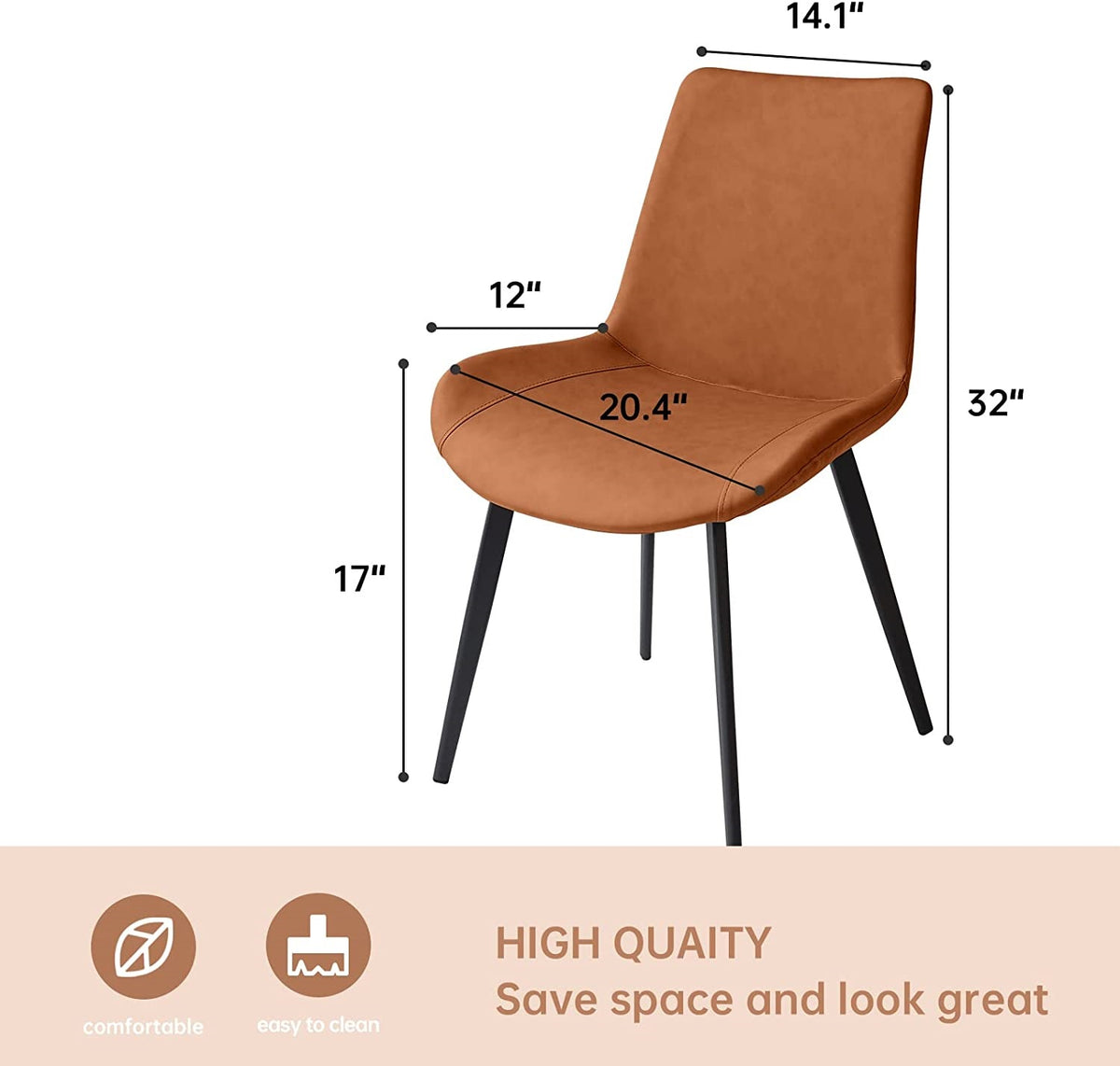 HIPIHOM Leather Dining Chairs. @HOG - Home Office Garden Online Marketplace