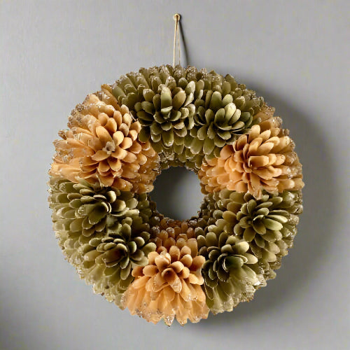 House And Garden Glittered Mixed Eden Artificial Wreath. Home Office Garden | HOG-HomeOfficeGarden | online marketplace