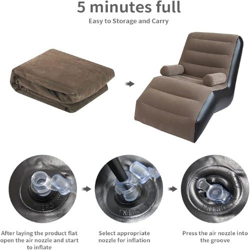 Inflatable Chaise Sofa with Air Pump. Home Office Garden | HOG-HomeOfficeGarden | online marketplace