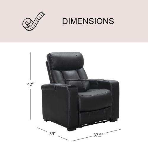 Larson Power Reclining Home Theater Chair with Tray